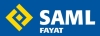 Logo SAML blanc sur fond bleu
